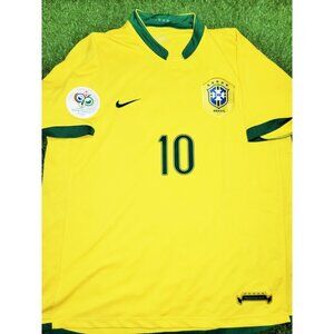 Ronaldinho Brazil 2006 World Cup Home Soccer Jersey Shirt XL SKU# 103889